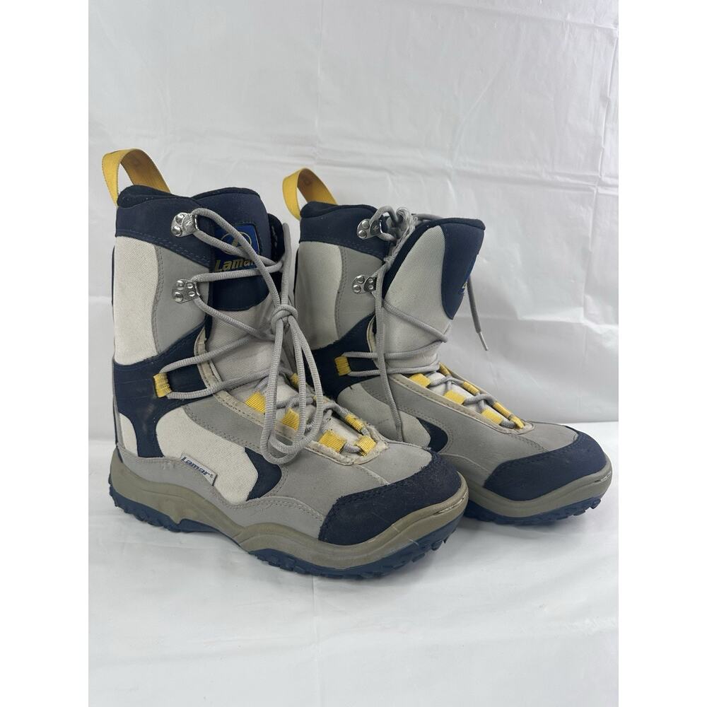 “LAMAR” Delta Adult Linerless Snowboard Boots Size 12 Gray/ Yellow Outdoor